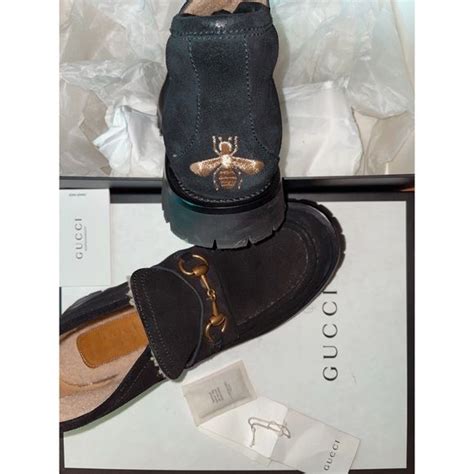 gucci sherpa shoes|Gucci mules for sale.